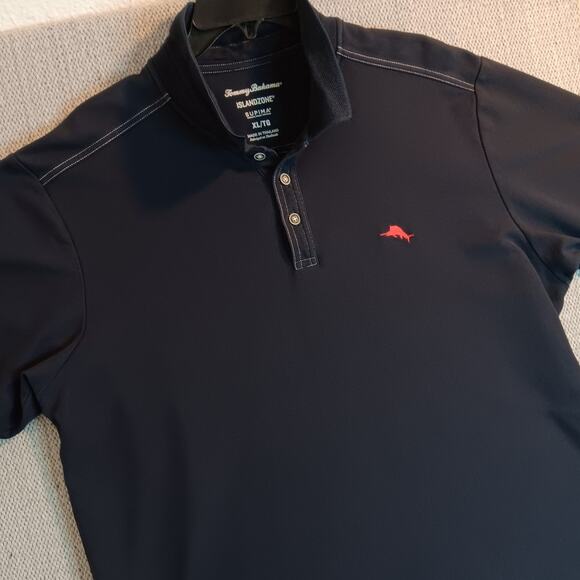 Tommy Bahama Island Zone Polo XL Navy Blue Supima Knit Preppy Casual - Picture 14 of 14